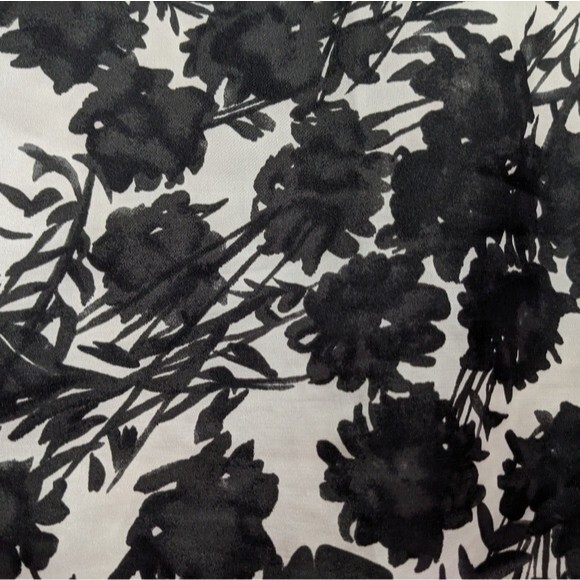 Ann Taylor Factory Tank Top Black White Floral Sleeveless Shirt, Womens Large - Picture 3 of 6